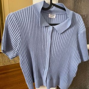 Cottonon cropped skyblue shirt XL